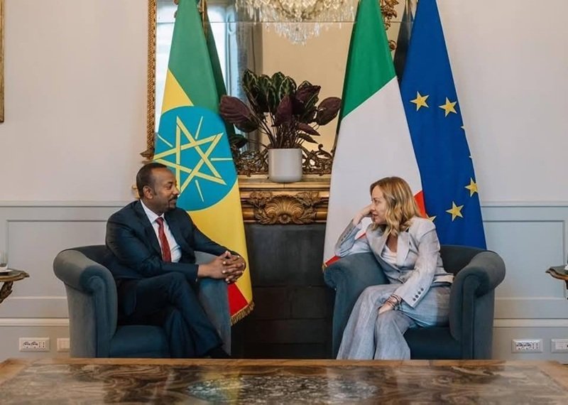 Ethiopian PM _  Italian PM Giorgia Meloni 