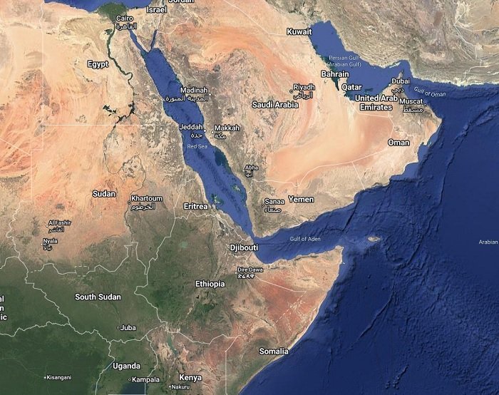 Google map _ Red Sea and Horn of Africa