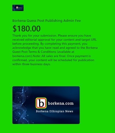 Borkena Guest Post Service Payment 