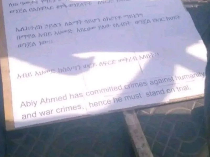 Protest Against Abiy Ahmed _  Ethiopia Addis Ababa Lone man 